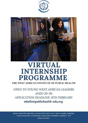 The West African Institute of Public Health (WAAPH) Virtual Internship Programme 2021  